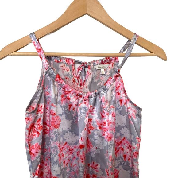 Garnet Hill 6 Pink Floral Washable Silk Camisole Blouse Cami Tank Women Tank Top - Picture 3 of 10